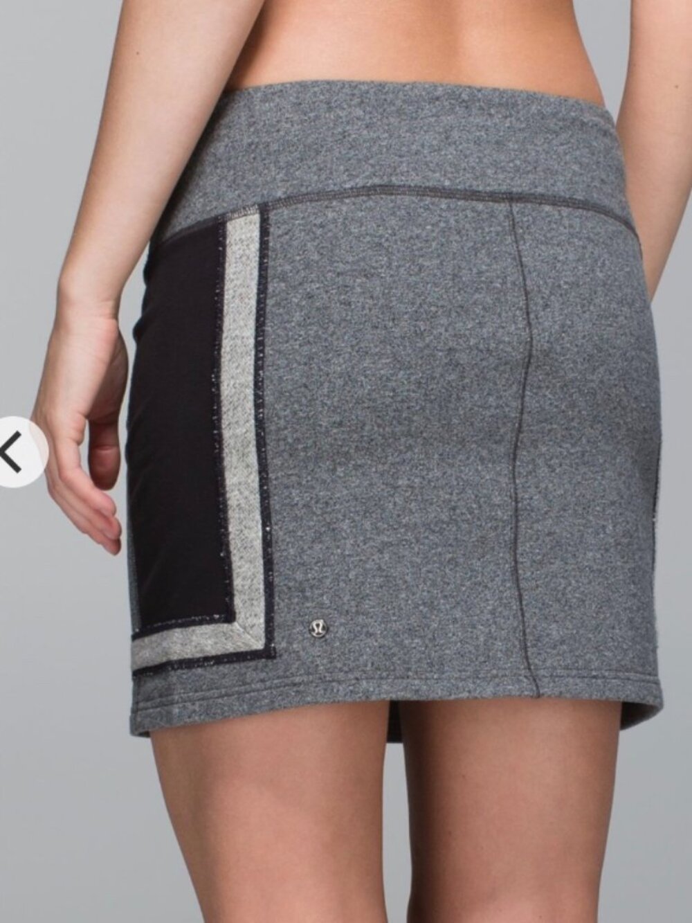 Lululemon Refresh Skirt Heathered Speckled Black Size 4 Unlined